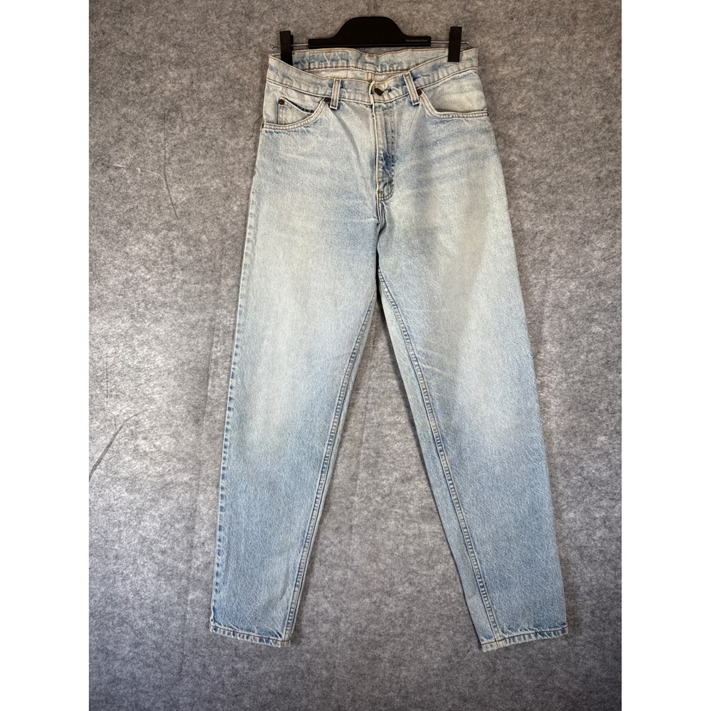 Levi's Mens 31x34 Light Blue 550 Relaxed Tapered Orange Tab Made in USA Jeans